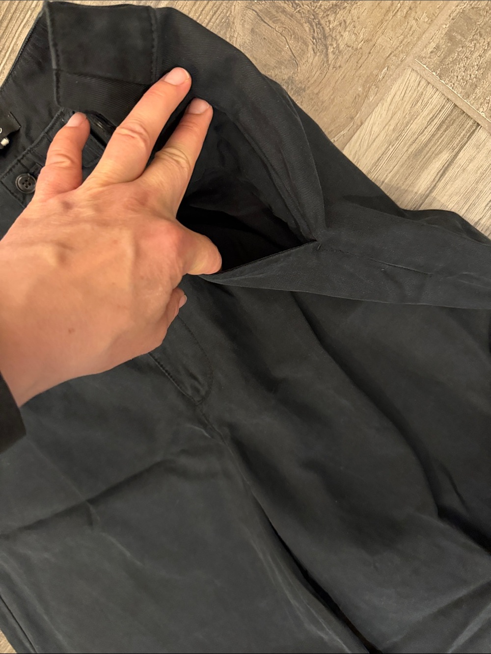 Madewell Men's Dark Gray Wide-Leg Chinos - Picture 3 of 6